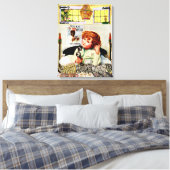 VINTAGE LEINWAND DER WEIZWERBUNG (Insitu (Schlafzimmer))