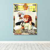 VINTAGE LEINWAND DER WEIZWERBUNG (Insitu (Holzboden))