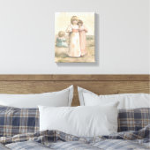 Vintage Leinwand "Kleine Beachcombers" (Insitu (Schlafzimmer))