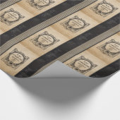 Vintage Leinwand-stilvolle Franzosen Paris Köln Geschenkpapier (Ecke)