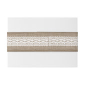 Vintage Leinwand u. Spitze Einladungsbanderole (Rückseitenbeispiel)