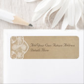 Vintage Leinwand und Spitzenaussehen Rücksendeadre (Insitu)