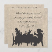 Vintage Leinwand-wütender Einladung (Vorne/Hinten)