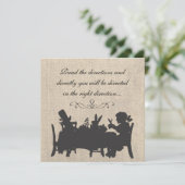 Vintage Leinwand-wütender Einladung (Stehend Vorderseite)