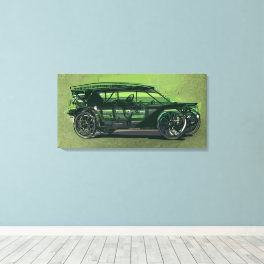 Vintage Leinwanddruck (Insitu (Holzboden))