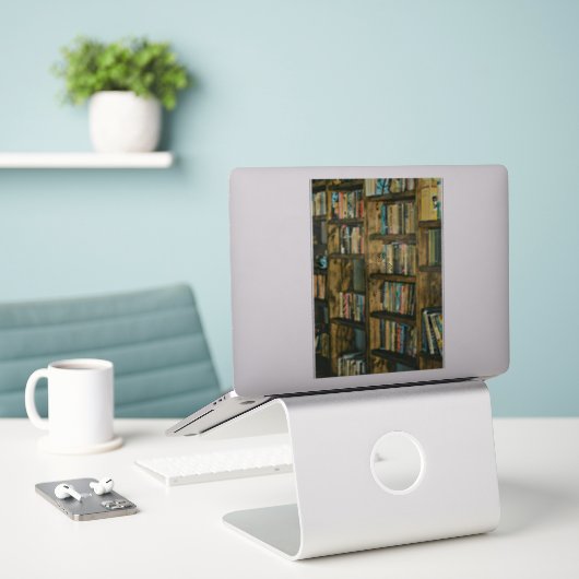 Vintage Lektüre Aufkleber (Laptop auf Schreibtisch)