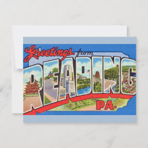 Vintage Lektüre PA Postkarte