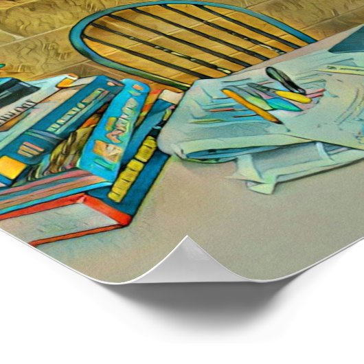 Vintage Lektüre Poster (Ecke)