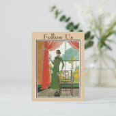 Vintage Lektüre, Text Postkarte ändern (Stehend Vorderseite)