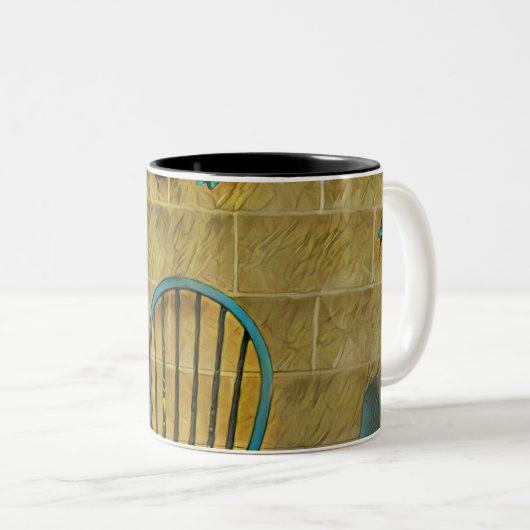 Vintage Lektüre Zweifarbige Tasse (VorderseiteRechts)