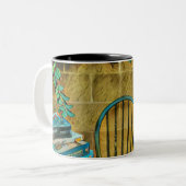 Vintage Lektüre Zweifarbige Tasse (Vorderseite Links)