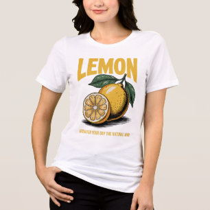 Vintage Lemon Artwork - Brighen Your Day Natall Tri-Blend Shirt