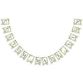 Vintage Lemon-Flags für benutzerdefinierte Textbeu Wimpelkette