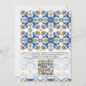 Vintage Lemon Foliage Elegant QR Code Wedding Einladung (Rückseite)