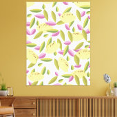 Vintage Lemon-Pattern-Stil Leinwanddruck (Insitu (Wohnzimmer))