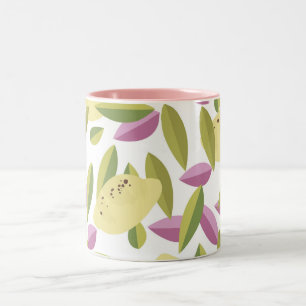 Vintage Lemon-Pattern-Stil Zweifarbige Tasse