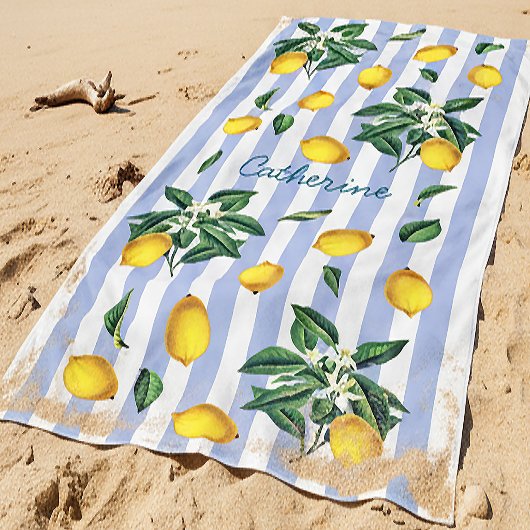 Vintage Lemonen Strandtuch