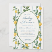 Vintage lemons Baby Shower Einladung (Vorderseite)