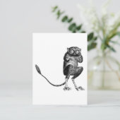 Vintage Lemur Postkarte (Stehend Vorderseite)