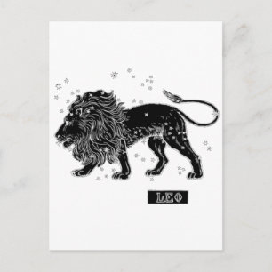 Vintage Leo Postkarte