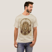 Vintage-Leo-Sternzeichen-Löwe-Kunst T-Shirt (Vorne ganz)