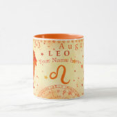 Vintage Leo-Zodiac-Eigenschaften Tasse (Zentrum)