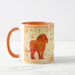 Vintage Leo-Zodiac-Eigenschaften Tasse