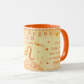 Vintage Leo-Zodiac-Eigenschaften Tasse (VorderseiteRechts)