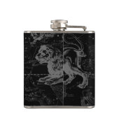 Vintage Leokonstellation MapHevelius 1690 Flachmann (Rückseite)