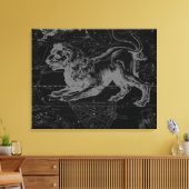 Vintage Leokonstellation MapHevelius 1690 Leinwanddruck (Insitu (Wohnzimmer))