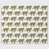 Vintage Leopard Gepard Geflecktes Katzenbild Geschenkpapier (Flach)