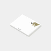 Vintage Leopard Gepard Geflecktes Katzenbild Post-it Klebezettel (angewinkelt)