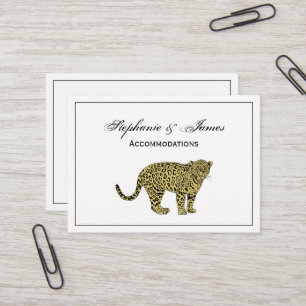 Vintage Leopard Gepard Geflecktes Katzenbild Visitenkarte