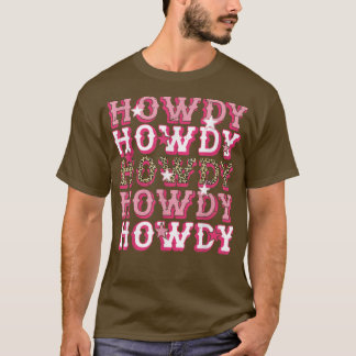 Vintage Leopard Howdy Rodeo Western Country Southe T-Shirt