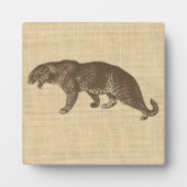 Vintage Leopard-Illustration Fotoplatte (Vorderseite)