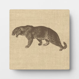 Vintage Leopard-Illustration Fotoplatte