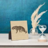 Vintage Leopard-Illustration Fotoplatte (InSitu)