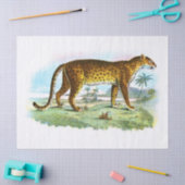 Vintage Leopard-Illustration Seidenpapier (Basteln)