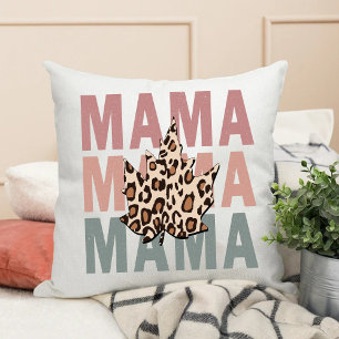 Vintage Leopard Mama Cute Beste Mutter Jubiläum Kissen