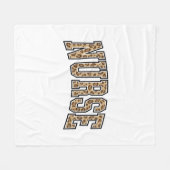 Vintage Leopard Nurse Varsity-Shirt-Design_1 Fleecedecke (Vorderseite (Horizontal))