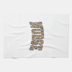 Vintage Leopard Nurse Varsity-Shirt-Design_1 Geschirrtuch