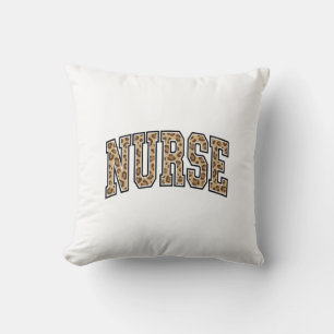 Vintage Leopard Nurse Varsity-Shirt-Design_1 Kissen
