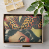 Vintage Leopard Print Girl Seidenpapier (Geschenk)