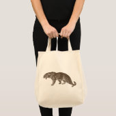 Vintage-Leoparden-Illustration Tragetasche (Vorderseite (Produkt))