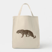 Vintage-Leoparden-Illustration Tragetasche (Rückseite)
