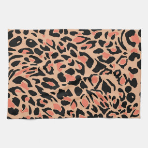 Vintage Leopardenmuster Design Geschirrtuch