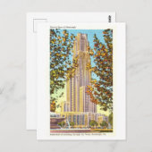 Vintage Lernkathedrale in Pittsburgh, Penn. Postkarte (Vorne/Hinten)