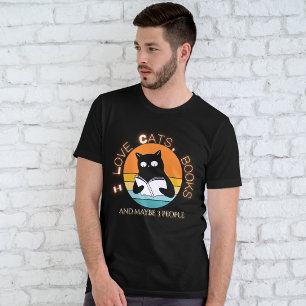 Vintage Lesekatze mit lustigem Zitat T-Shirt