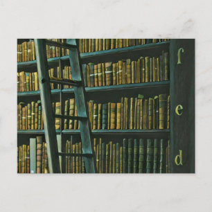 Vintage Lesekunst-Geschenk Postkarte