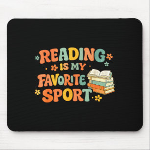Vintage-Lesen ist Lieblingssport lustiger Bücherwu Mousepad